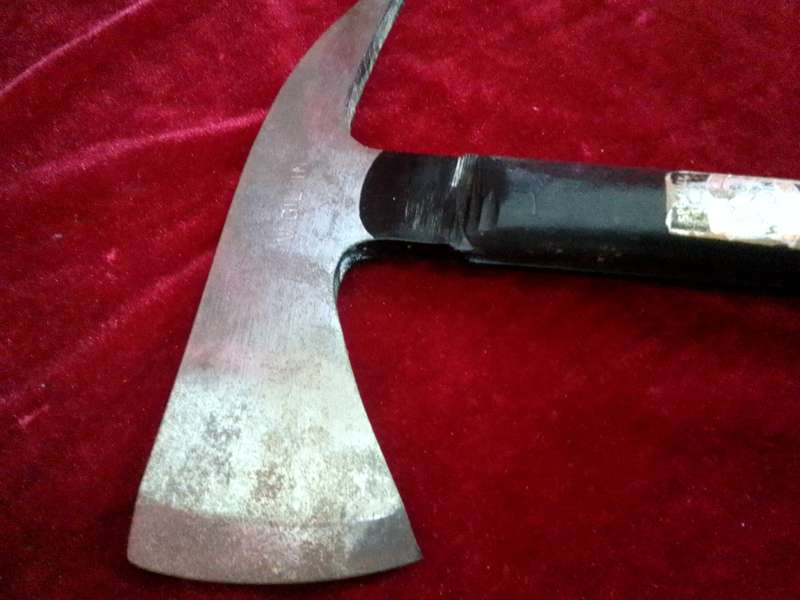 Vintage British W.Gilphin Fireman Axe with Leather Belt and Holder