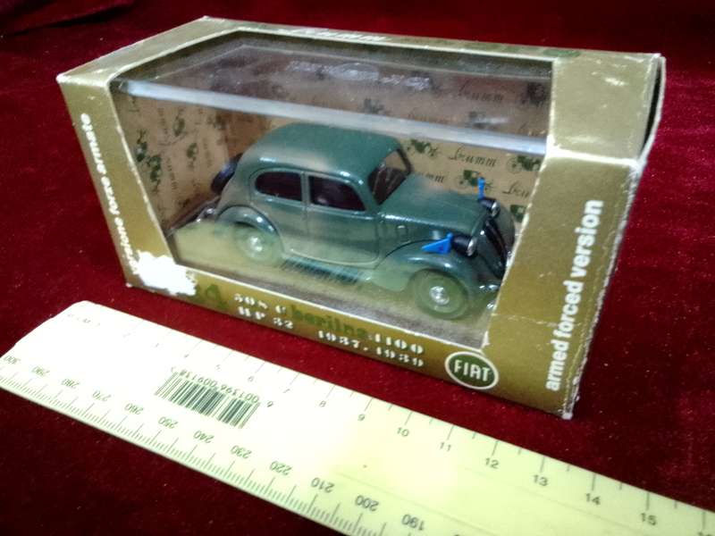 Vintage Brumm R34 1937-1939 Fiat Berlina - 508C -1100 - HP32 - Armed Forced Version - Good Condition