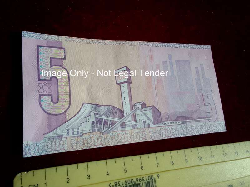 Republic Of South Africa Five Rand Note Serial Number AF0601620 - Gerhard De Kock- Good Condition