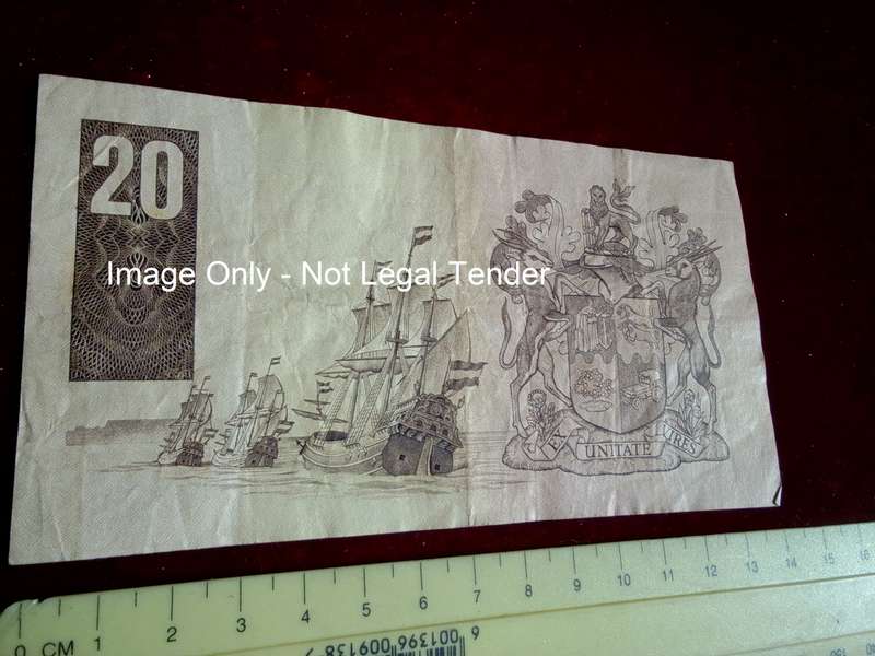 Republic Of South Africa Twenty Rand Note Serial Number AJ2262949 D - CL Stals- Good Condition
