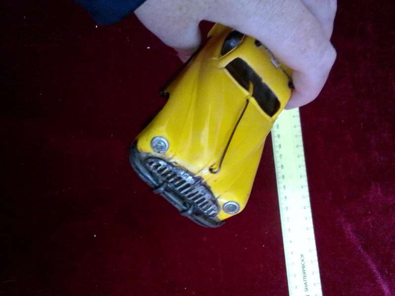 Vintage 1950's Tri-Ang Minic Car Toy - Buick Taxi - Clockwork Without Key