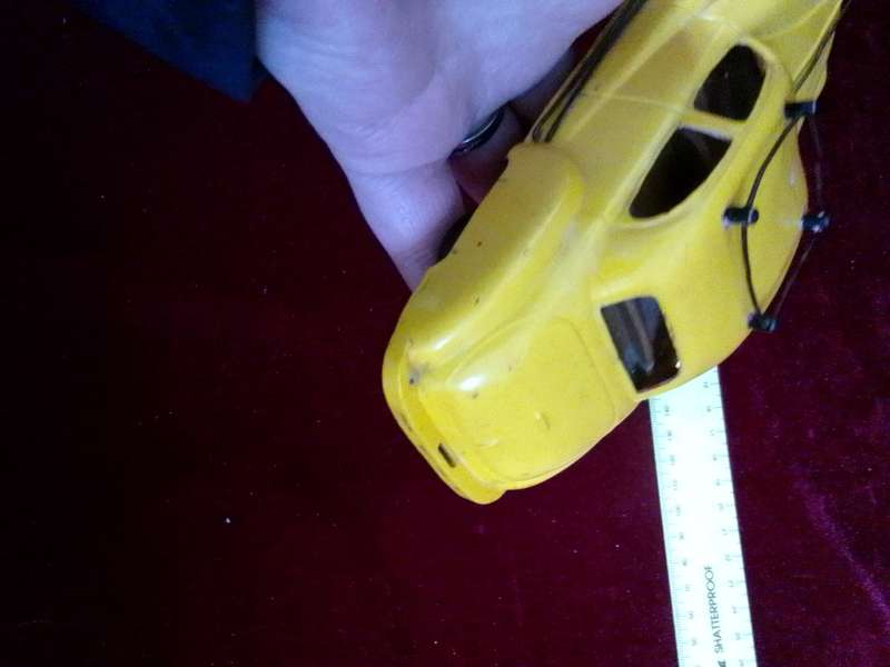 Vintage 1950's Tri-Ang Minic Car Toy - Buick Taxi - Clockwork Without Key