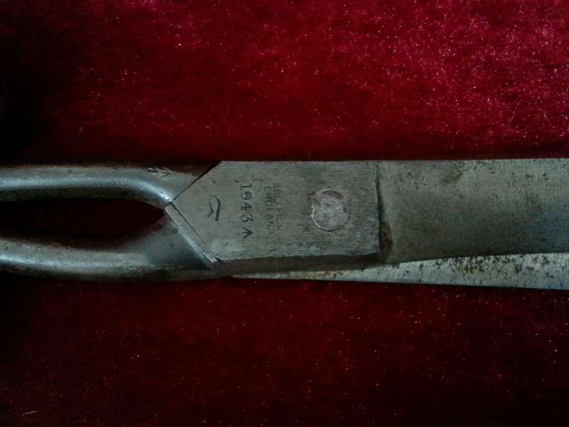 Rare Antique British WW2 1943 Sheffield Taylor's Scissor - Clearly Marked Sheffield Taylor
