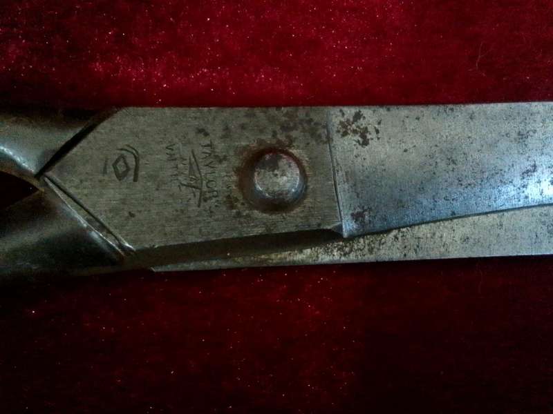 Rare Antique British WW2 1943 Sheffield Taylor's Scissor - Clearly Marked Sheffield Taylor