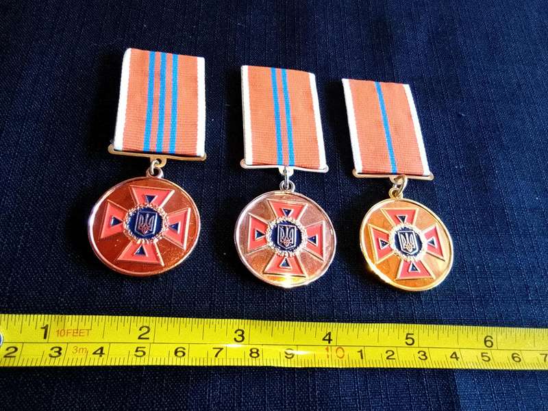 Ukraine Emergency Services 10, 15, 20 Years Service And Veteran Medal Set