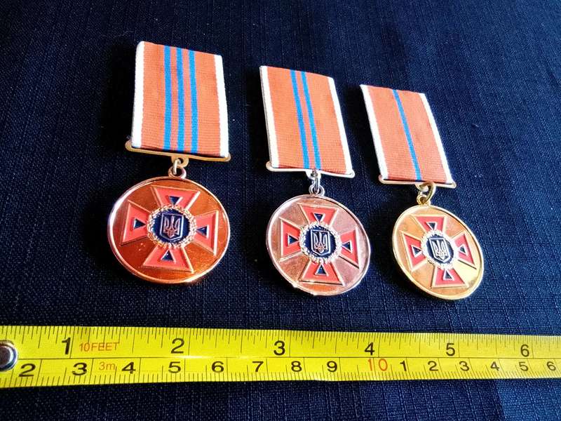 Ukraine Emergency Services 10, 15, 20 Years Service And Veteran Medal Set