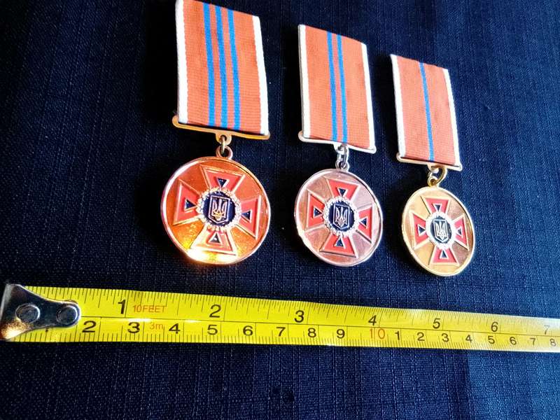 Ukraine Emergency Services 10, 15, 20 Years Service And Veteran Medal Set