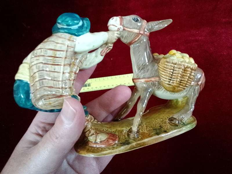 Beautiful Beswick England Pottery Figurine - Spaniard Pulling A Donkey - Number:1223 -Good Condition
