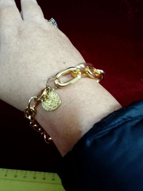 Beautiful Gold Coloured Large Link Bracelet -  Excellent Condition