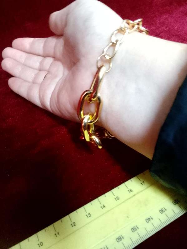 Beautiful Gold Coloured Large Link Bracelet -  Excellent Condition