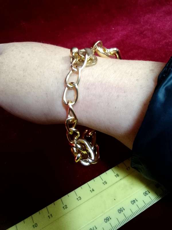Beautiful Gold Coloured Large Link Bracelet -  Excellent Condition