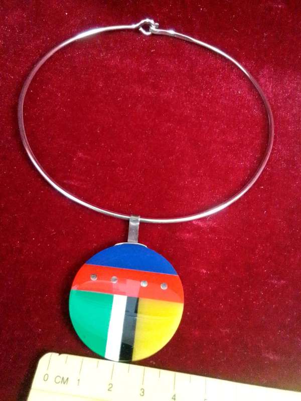 Beautiful Lashongwe Contemporary African Designs -Earrings, Necklace, Ring Set -Excellent Condition