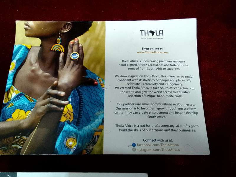 Beautiful Lashongwe Contemporary African Designs -Earrings, Necklace, Ring Set -Excellent Condition
