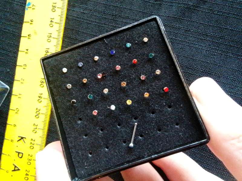 Collection of Twentyfour Nose Studs - 31 L Surgical Steel - Good Condition