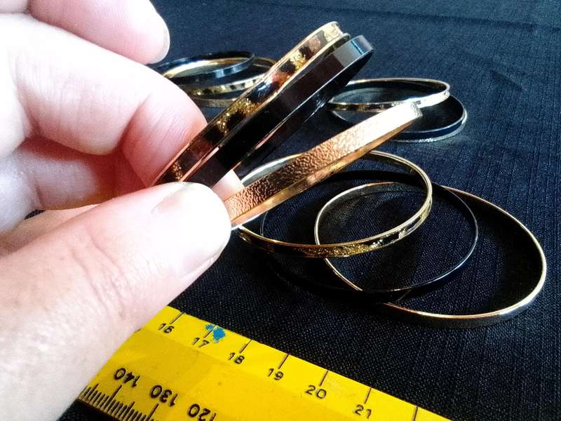 Stunning Collection Of 15 Bangles -Set of Three Different Colours Black , Gold , Animal Print