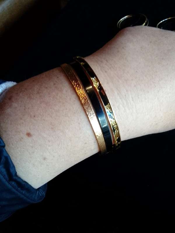 Stunning Collection Of 15 Bangles -Set of Three Different Colours Black , Gold , Animal Print