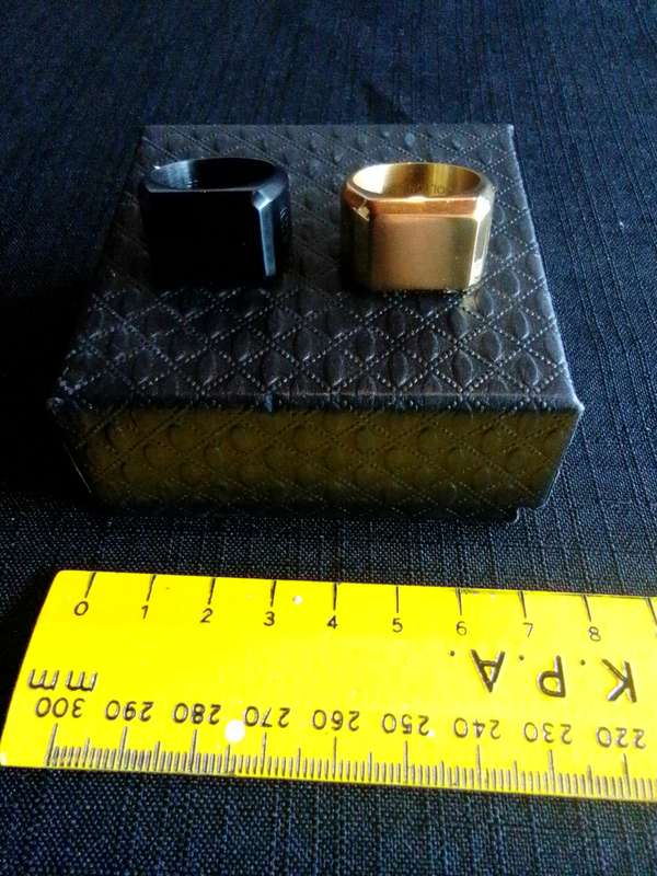 Stunning Two Premium Colton James  Mens "Delta" Signet Rings - Good Condition