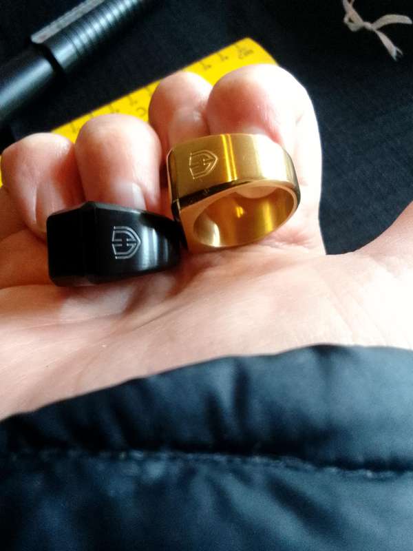 Stunning Two Premium Colton James  Mens "Delta" Signet Rings - Good Condition