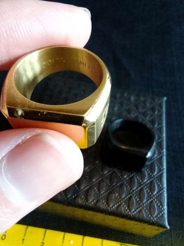 Stunning Two Premium Colton James  Mens "Delta" Signet Rings - Good Condition