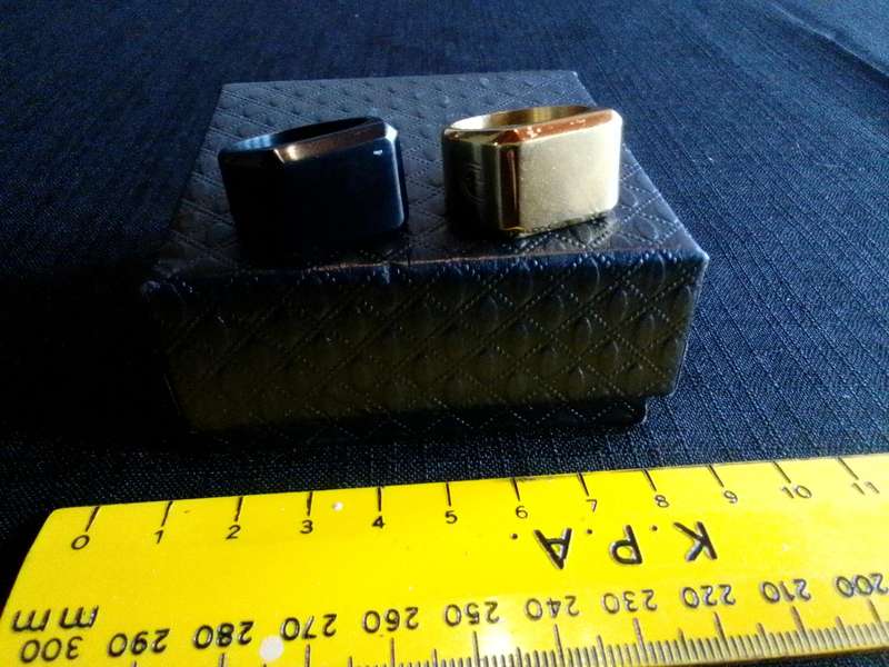 Stunning Two Premium Colton James  Mens "Delta" Signet Rings - Good Condition