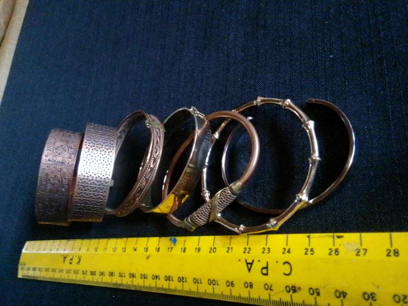Beautiful Collection Of Seven Engraved Bangles - Excellent Condition