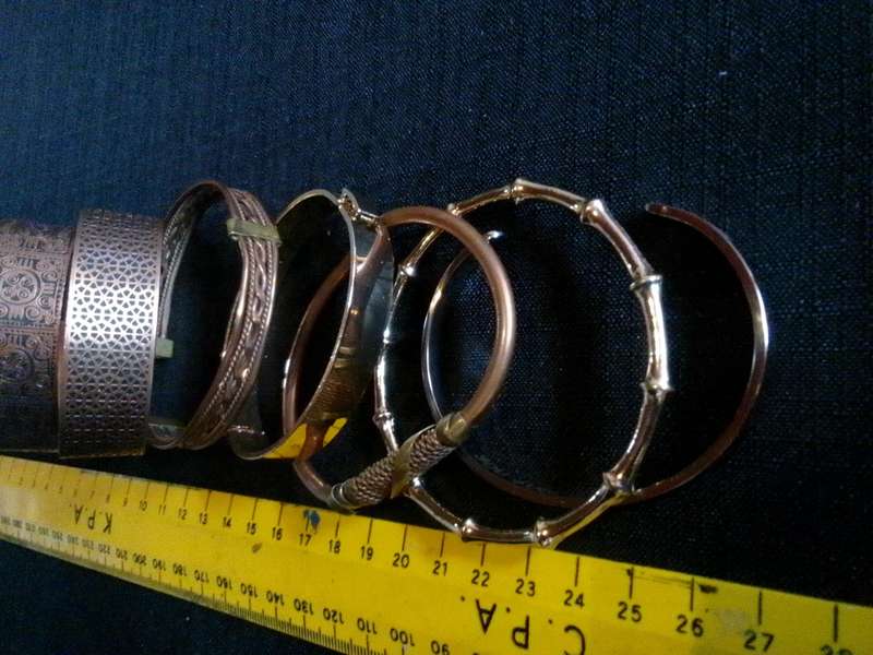 Beautiful Collection Of Seven Engraved Bangles - Excellent Condition