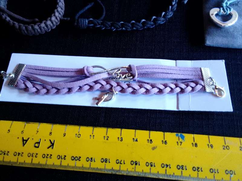 Collection Of Four Stunning Woman's Different Styles Braided Bracelets And Key Chain