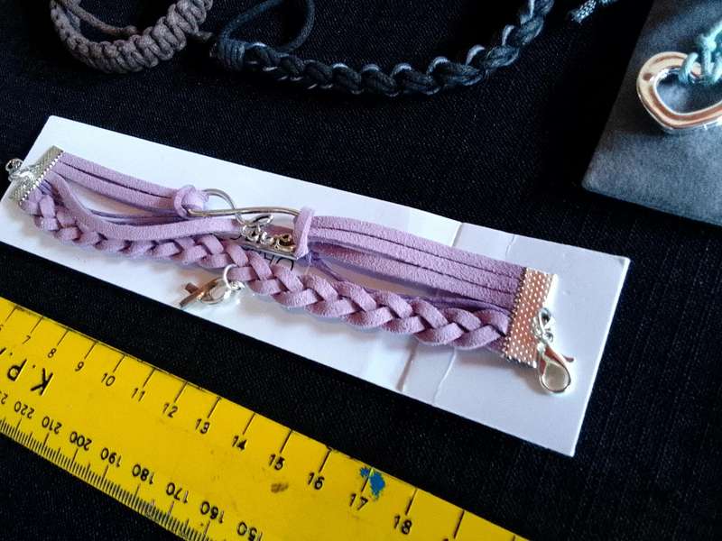 Collection Of Four Stunning Woman's Different Styles Braided Bracelets And Key Chain
