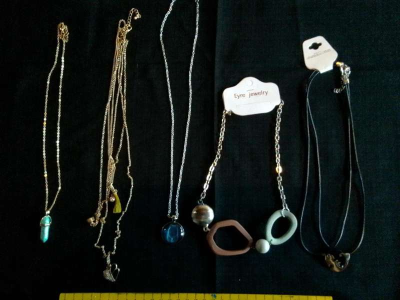 Collection Of Five Stunning Woman's Different Styles Of Necklaces- Excellent Condition