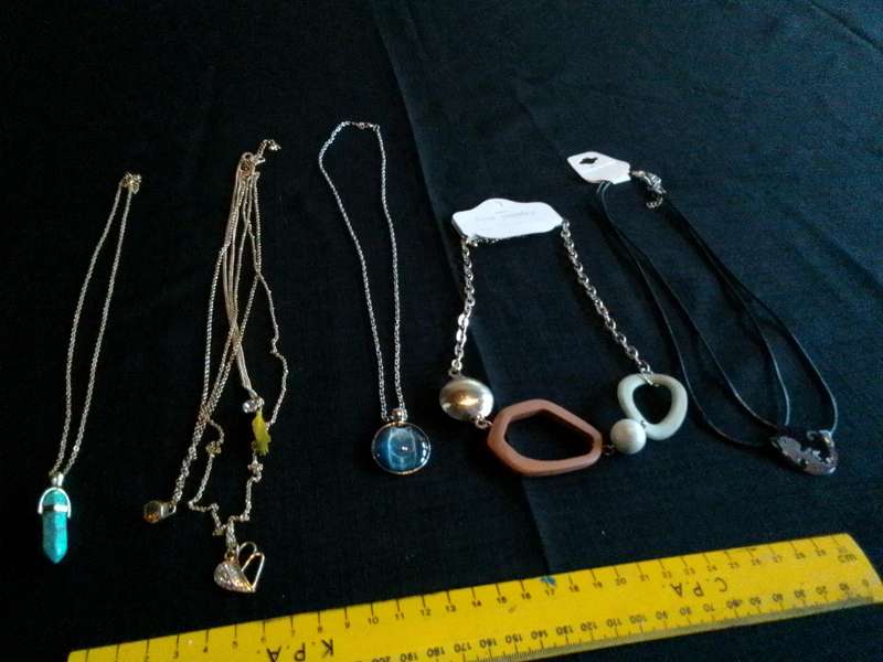 Collection Of Five Stunning Woman's Different Styles Of Necklaces- Excellent Condition