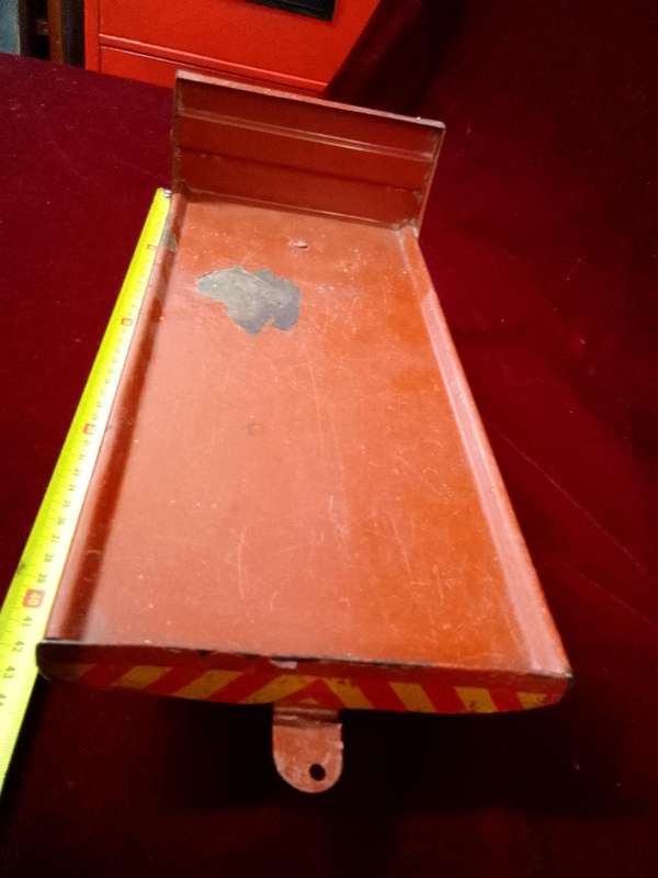 Stunning Vintage Large Metal Toy Red Vetsak Trailer L45 x B14.5 xH 13.5  - View Description