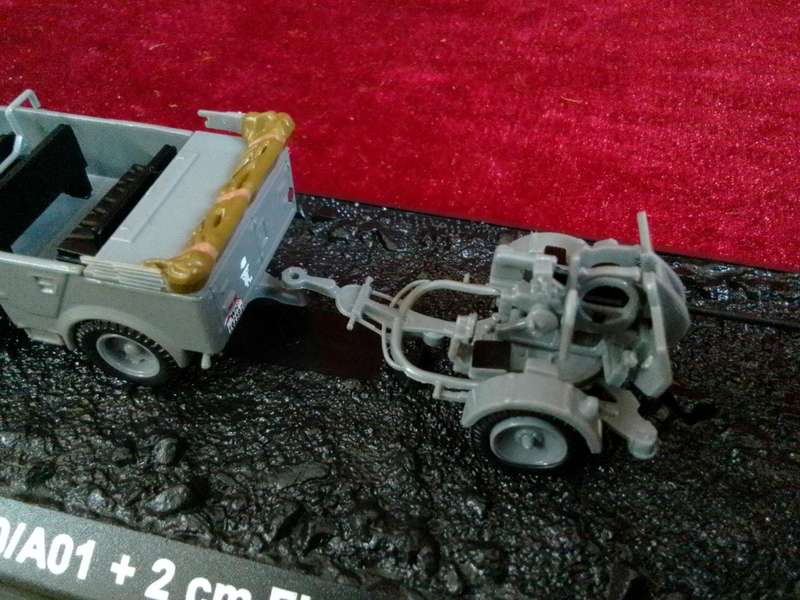 Boxed Amercom Collection Steyr 1500/A01 + 2cm Flak 1943 Military Vehicle Scale 1:72 L: 11,5cm