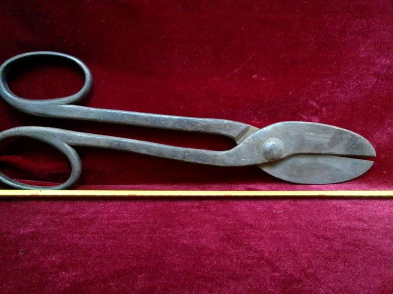 Stunning Vintage Large A. Wilson Tin Snips Shears Big Scissor Sheet Metal Cutter Farm Barn Tool