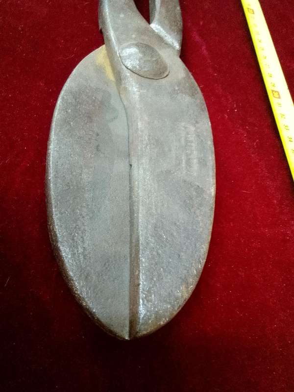 Stunning Vintage Large A. Wilson Tin Snips Shears Big Scissor Sheet Metal Cutter Farm Barn Tool