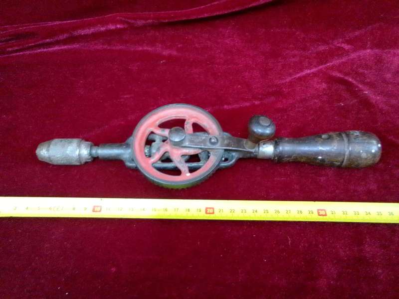 Antique Millers Falls Tools No 5 Hand Drill / Egg Beater - Made Green Field In USA