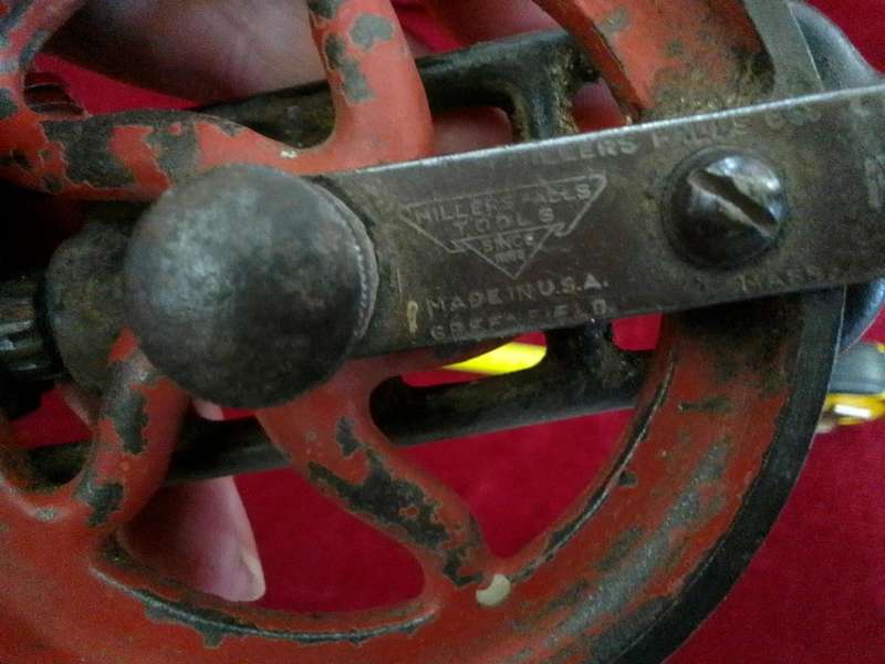 Antique Millers Falls Tools No 5 Hand Drill / Egg Beater - Made Green Field In USA