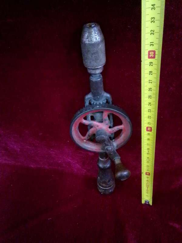 Antique Millers Falls Tools No 5 Hand Drill / Egg Beater - Made Green Field In USA