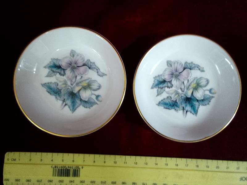 Two Vintage Royal Worcester Fine Bone China Tricket Dishes -Woodland Collection -Made in England