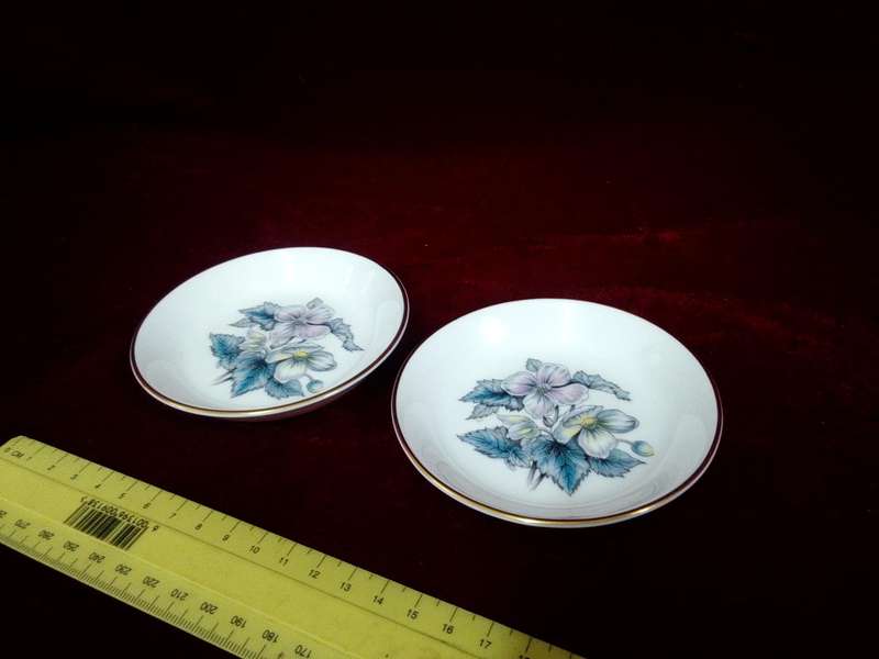 Two Vintage Royal Worcester Fine Bone China Tricket Dishes -Woodland Collection -Made in England