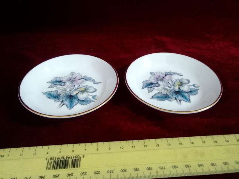 Two Vintage Royal Worcester Fine Bone China Tricket Dishes -Woodland Collection -Made in England