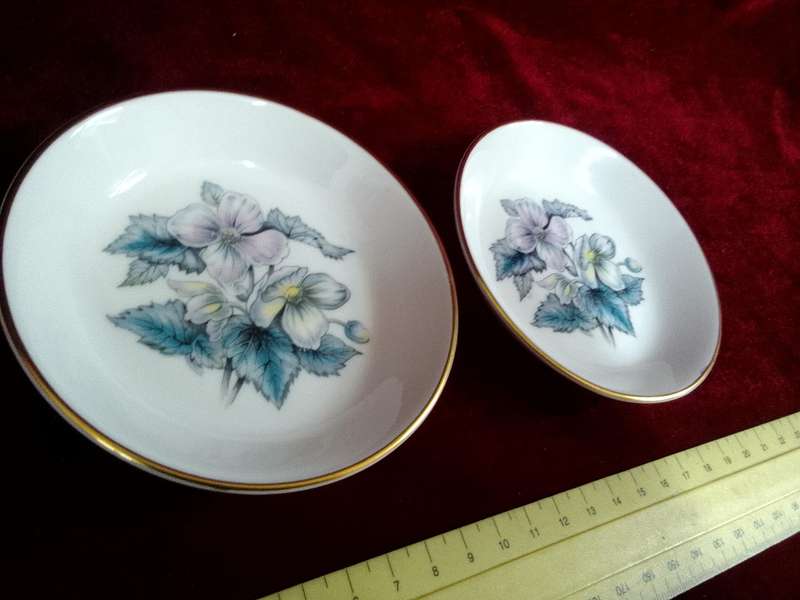 Two Vintage Royal Worcester Fine Bone China Tricket Dishes -Woodland Collection -Made in England