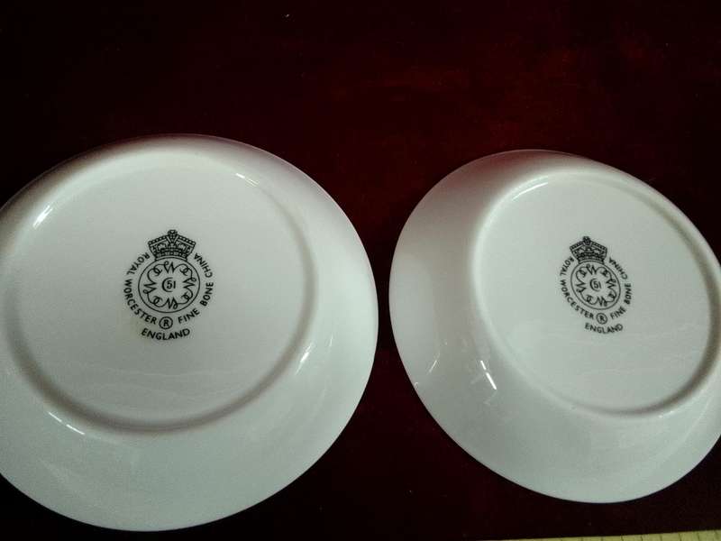 Two Vintage Royal Worcester Fine Bone China Tricket Dishes -Woodland Collection -Made in England