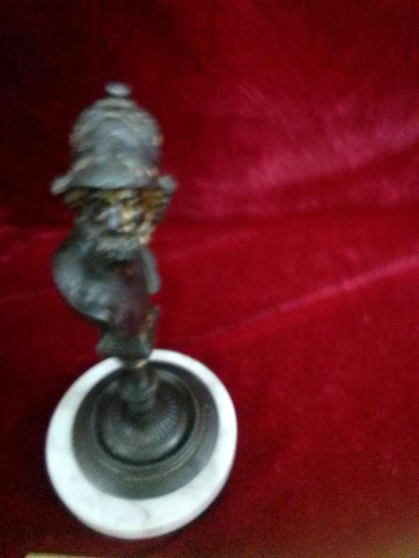 Stunning Vintage Bronze Bust Of Ajax A Hero From Greek Mythology Sculpture On Marble Stand