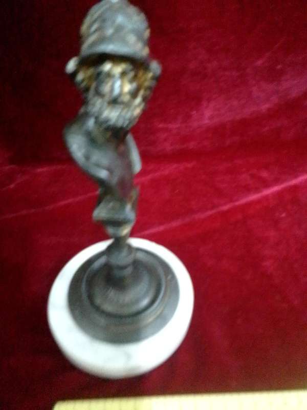 Stunning Vintage Bronze Bust Of Ajax A Hero From Greek Mythology Sculpture On Marble Stand