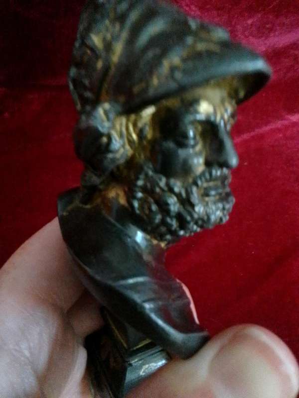 Stunning Vintage Bronze Bust Of Ajax A Hero From Greek Mythology Sculpture On Marble Stand