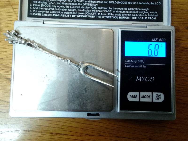 Stunning 800 Silver Pickle Fork 6.8 g -  Good Condition