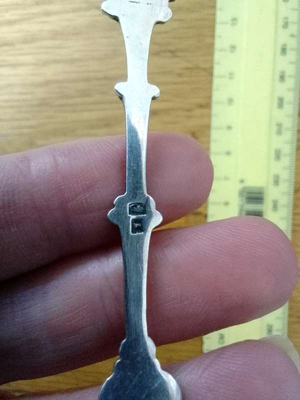Antique Dutch Silver Unique Spinning Sugar Spoon 14.1g - Windmill Design - Good Condition