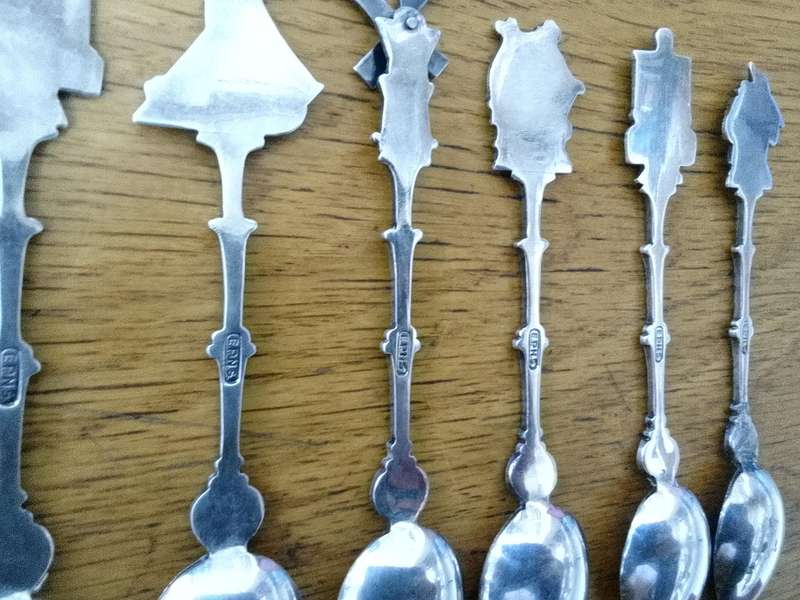 Stunning Collection Of Six Vintage Dutch Silver Plated EPNS Tea Spoons With Decorative Handles