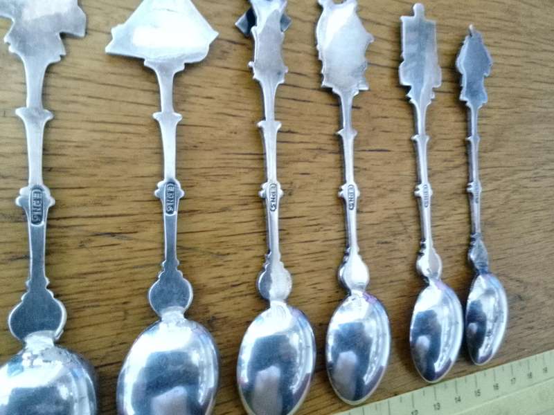 Stunning Collection Of Six Vintage Dutch Silver Plated EPNS Tea Spoons With Decorative Handles