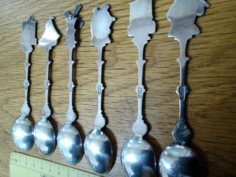Stunning Collection Of Six Vintage Dutch Silver Plated EPNS Tea Spoons With Decorative Handles